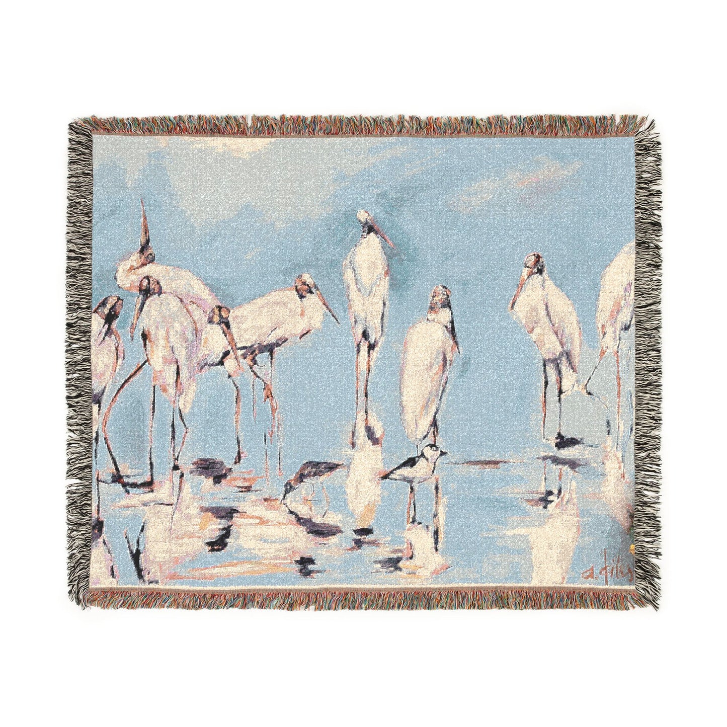 Woodstork Woven Blanket
