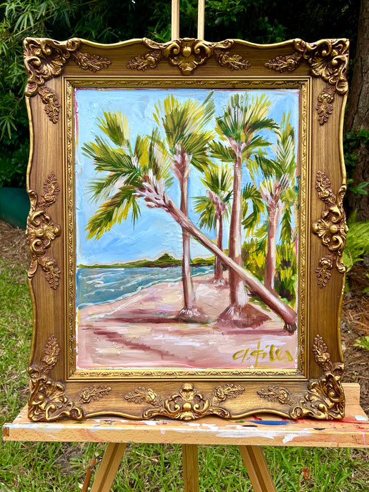 palms on wassaw framed